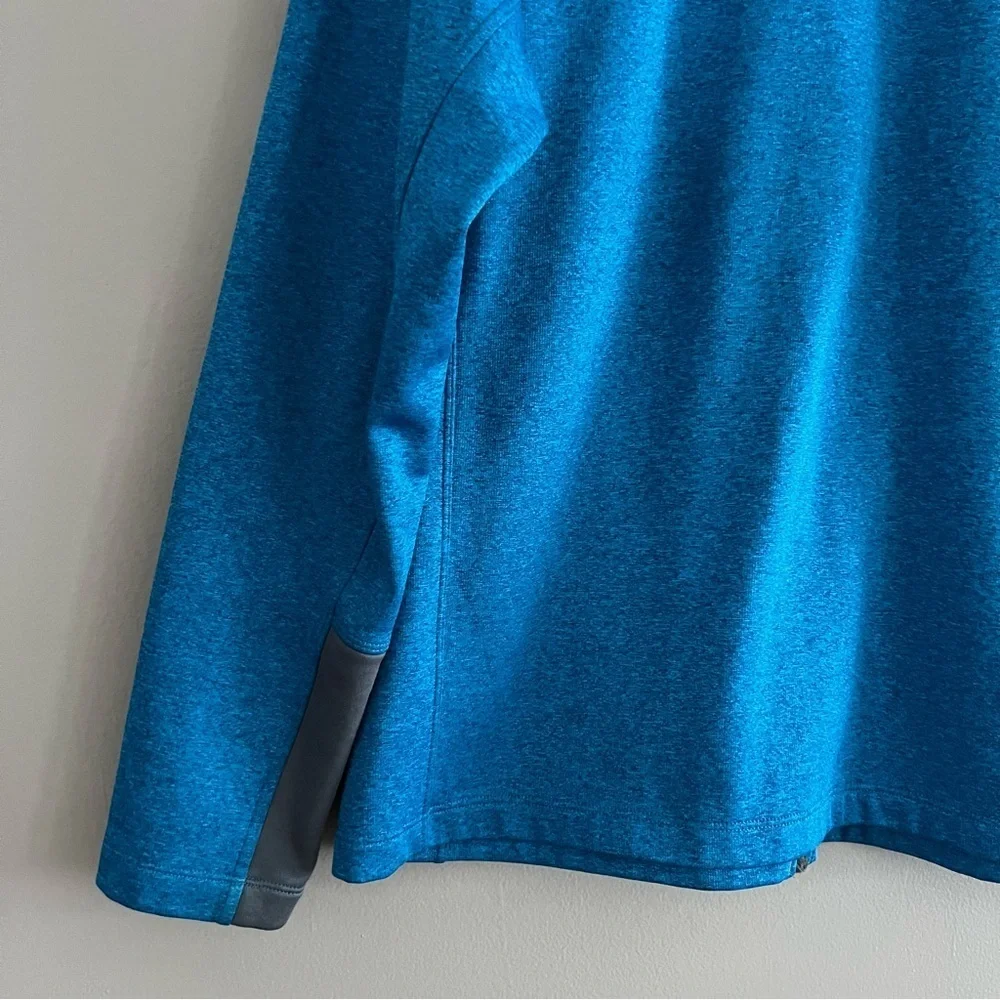 The North Face Men Fleece Hiking Trek Camping Base Layer Heathered Blue Large